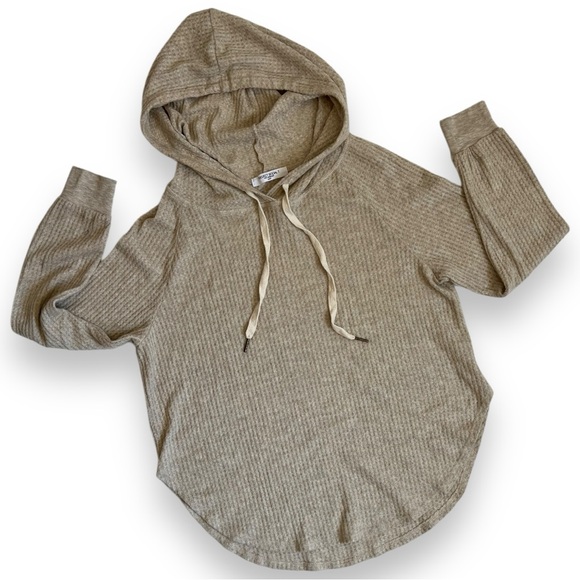 Soft Project Social T Sz M Waffle Knit Pullover Hoodie - Picture 5 of 12